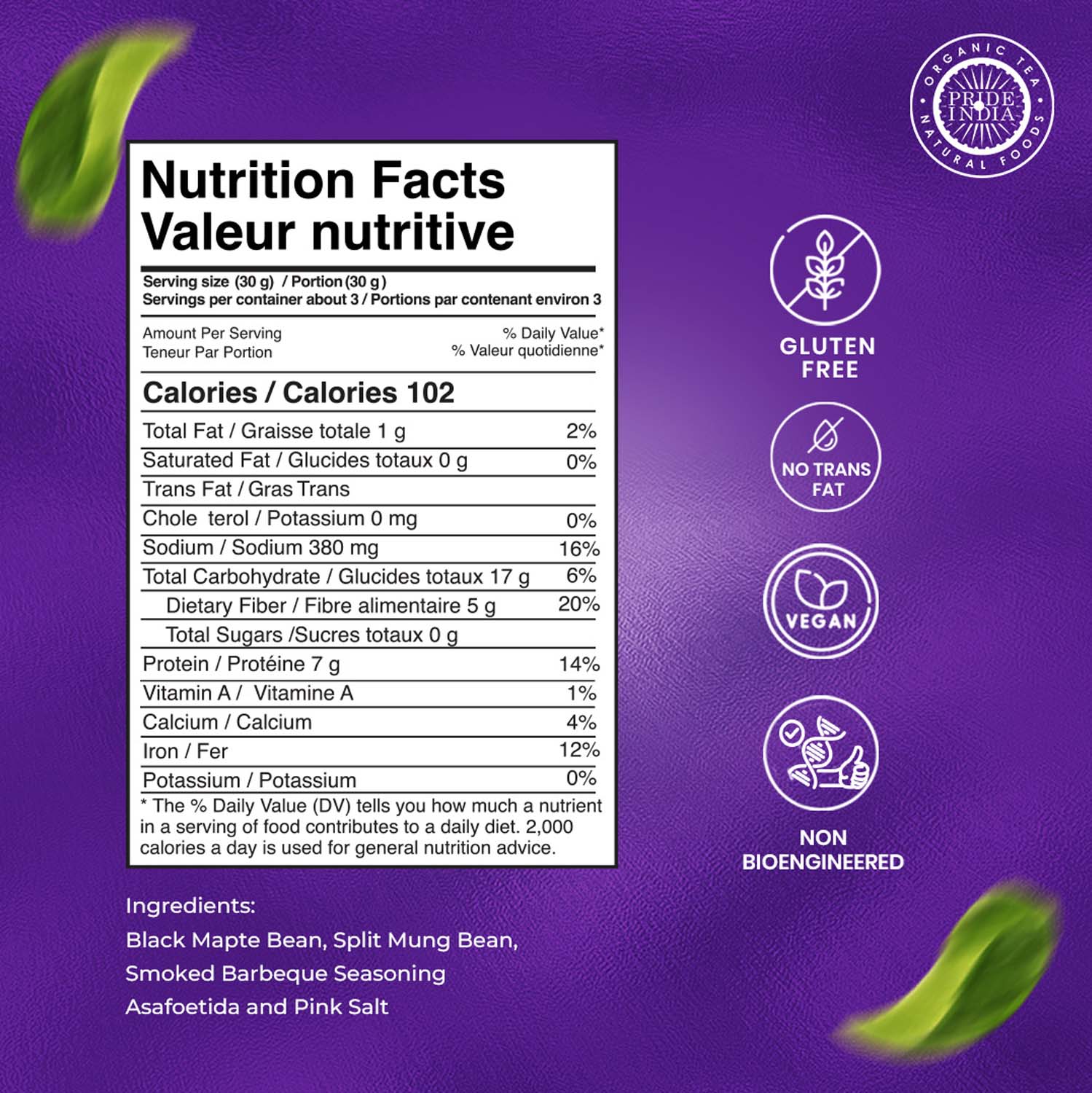 Bean Bites | Smokin’ BBQ Lentil Crisp 3.53 oz (100 g) PACK OF 6 | Round Crunchy Crisps|&nbsp; Heat in Oven (up to 60 secs), Plant Based Protein, Vegan Crisps, Healthy Poppadom Snack By Pride of India