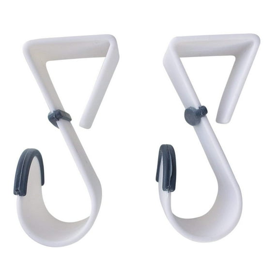 Space Saver Over the Door Hooks - White Plastic (2 Pack)