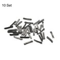 thumbnail image 3 of 10 Sets Double Open Zipper Repair Latch Kits, #8 Insert Pins for Jacket Coat, Metallic Black, 3 of 5
