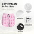 thumbnail image 4 of Rateoe Breast Cancer Awareness 1 Printed 2 in 1 Women's Workout Shorts for Athletic Gym Running Shorts with Phone Pockets-Large, 4 of 7