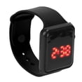 thumbnail image 3 of Reloj deportivo Bling Bling Pantalla LED Forma cuadrada Diseño retroiluminado Reloj digital para niños Negro, 3 of 14