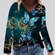 thumbnail image 2 of Camisas Para Mujer Camisetas de Gran Tamaño Manga Larga Moda Casual Cuello en V Cómodo Impreso Top Camiseta Blusa Odeerbi ODB135501, 2 of 4