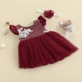 thumbnail image 3 of Robe Formelle de Princesse Fleurie pour Bébé Fille Robe de Fête d'Anniversaire Robe Tutu, 3 of 6
