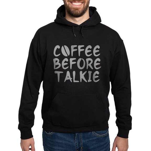 CafePress - Coffee Before Talkie Hoodie (Dark) - Pullover Hoodie, Classic, Comfortable Hooded Sweatshirt