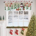 thumbnail image 4 of Valances for Windows Christmas Snowman Rod Pocket Cafe Window Treatments Valance Curtains for Kitchen Bathroom Laundry Basement Windows 60"x18", 4 of 7