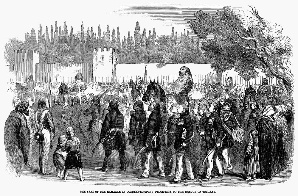Constantinople Ramadan Na Procession To The Tophana Mosque In Constantinople... by Granger Collection