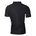 thumbnail image 5 of BiZtdJrK Mens Quarter Zip Polo Shirts Basic Solid Casual Business Polo Shirt Short Sleeve Dry Fit Performance Moisture Wicking Goft Shirts Limited Time Deals of Today Black S, 5 of 6