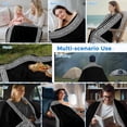 thumbnail image 5 of Black Geometric Cooling Blanket,Lightweight Breathable Summer Throw Blanket with Double Sided Cold Effect,Country Farm Traditional Chinese Tile Picnic Blankets Bed Sheet for Hot Sleepers 40"x60", 5 of 8
