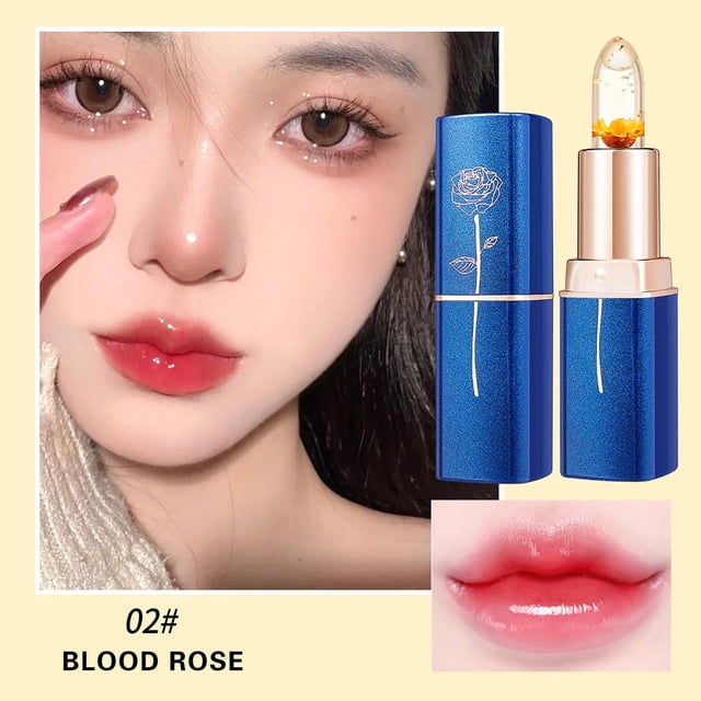 Xihbxyly Labial Que Cambia de Color, Hidratante Sensible a La Temperatura, Acabado Translúcido Brillante, Repara Grietas y Atenúa Líneas de Expresión, Imprescindible para El Maquillaje Diario, para T