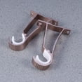 thumbnail image 3 of 2pcs Thick Aluminum Alloy Ceiling Mount Rod Bracket for Drapery Curtain Aluminum with Screws(Rose Gold), 3 of 9