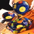 thumbnail image 5 of Ceramic Baking Dish Tableware Baking Spaghetti Baking Dish High Temperature Resistant With Handle for Oven Microwave Oven, 5 of 5