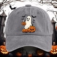 thumbnail image 3 of Baseball Cap Halloween Print Washed Baseball Cap Adjustable Unisex Casual Hat for Outdoor Sports and Daily Wear, 3 of 3