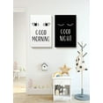 thumbnail image 2 of Awkward Styles Good Morning Baby Canvas Wall Art Inspirational Wall Art Kids Bedroom Decor Ideas Eyes Image Kids Room Wall Decor Good Night Printed Art Girls Room Boys Play Room Decor Ideas Set of 2, 2 of 4