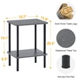 thumbnail image 2 of Set de mesa auxiliar Apicizon, 40 x 30 x 52 cm, color gris, 2 niveles, 2 of 8