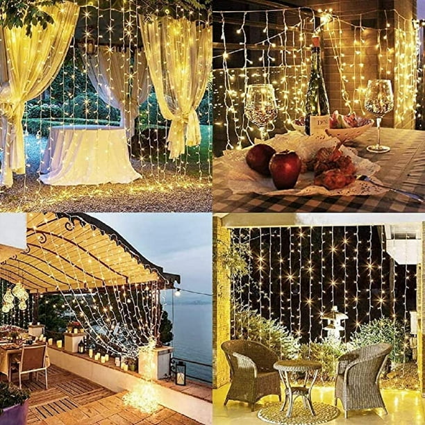 LED Outdoor String Fairy Lights Net Mesh Curtain Xmas Wedding Party Ga –  Gadget arcade