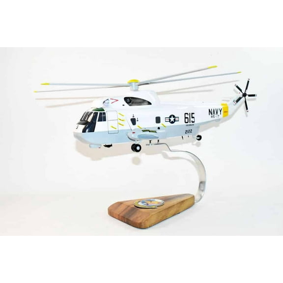Sikorsky® SH-3 SEA KING™, HS-17 Neptune's Raiders USS Coral Sea 615, 16" Mahogany Scale Model