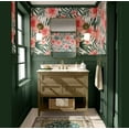 thumbnail image 2 of S4Sassy Tropical Hibiscus Floral Wallpaper- Orange Wall Covering,25" x 360" Self-Adhesive Textured Vinyl Wallpaper, Decorative Wall Wrap, Easy DIY Wall Covering For Bedroom, Living Room, 2 of 9