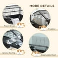 thumbnail image 6 of Pawhut Rolling Metal Small Animal Hutch Cage with Main House and Run, 47" L, 6 of 9