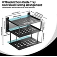 thumbnail image 3 of TV Top Shelf .Steel Floating TV Stand with Storage Boxes Monitor Shelf Media Boxes Game Console Router and Remote Control DVD Storage Shelves, 3 of 8