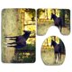 thumbnail image 1 of Juego de alfombras de baño 3 piezas ABPHQTO Otoño Bosques Caballo Negro, 1 of 2
