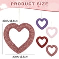 thumbnail image 3 of Glitter Heart Wreath 12 Inch for Front Door - Valentine's Day Hanging Sign, Garland Decoration for Home, Wedding, Anniversary & Lover Decor, 3 of 5