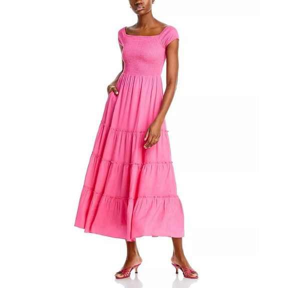 Lucy Paris PINK Women's Smocked Dress, US Small