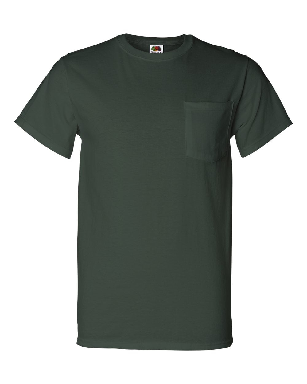 FOREST GREEN Fruit of the Loom 100% Heavy Cotton HD Pocket T-Shirt