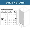 thumbnail image 6 of Classy 30 Inch Shower Doors Semi-Frameless Nickel Glass Pivot Door with Handle 30-32" W X 72" H, 6 of 28