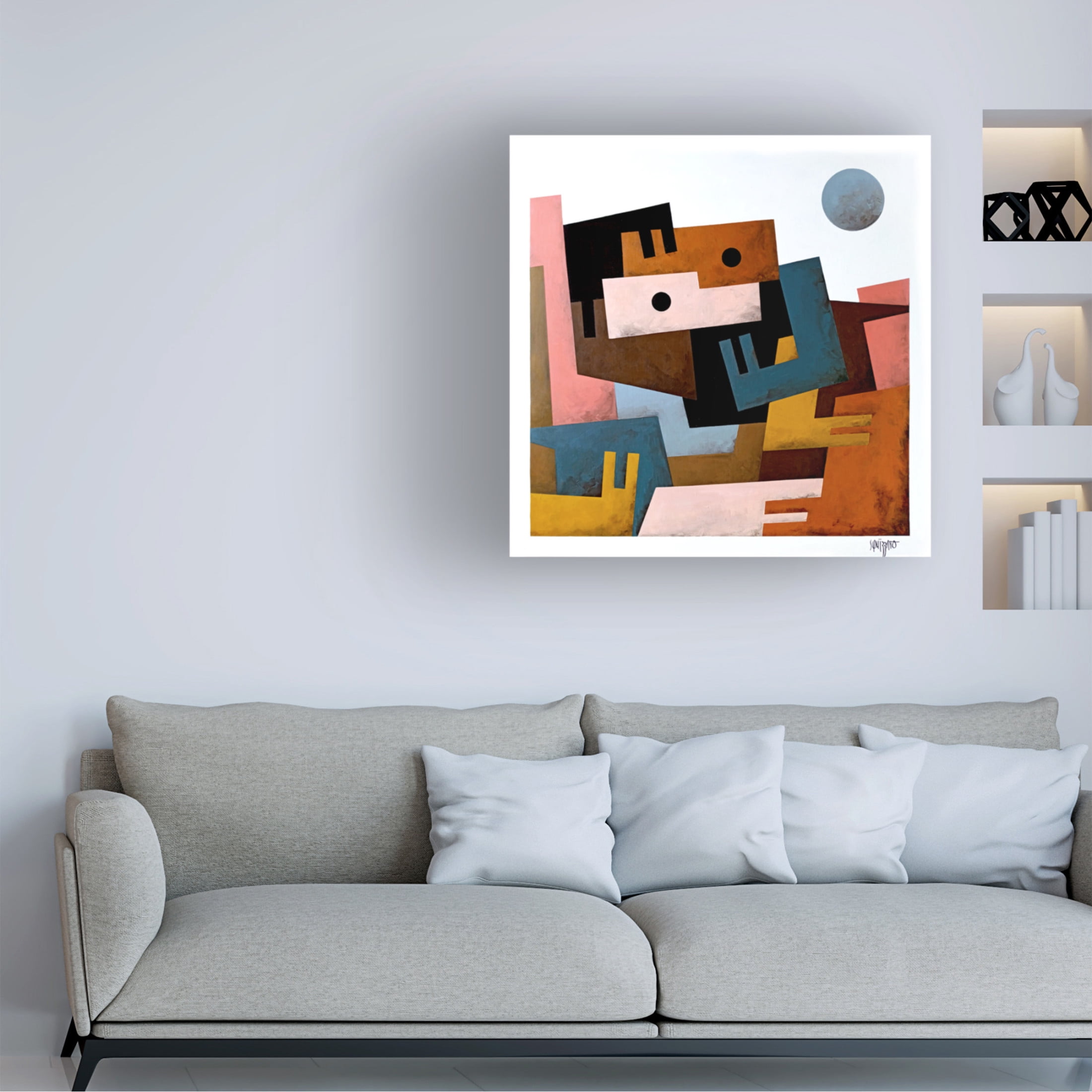Canvas Wall Art - Antony Squizzato 'Alone Together' Wall Art for Living Room, Bedroom, or Office Décor by Trademark Fine Art - 18 x 18 Inches