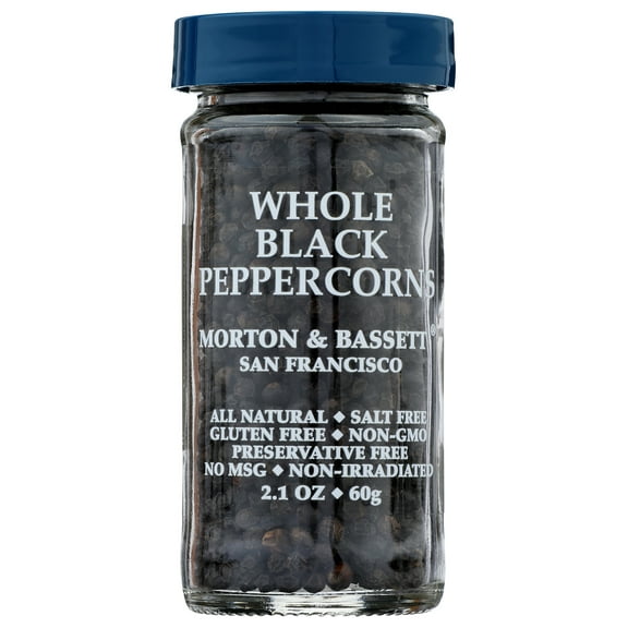 Pack of 3, Morton & Bassett Whole Black Pepercorn, 2.1 oz