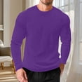 thumbnail image 5 of Xcmzpl Waffle Knit Tops for Men Crewneck Long Sleeve Textured Tshirts Basic Solid Color Casual Pullover Tees Camiseta Para Hombre, 5 of 6