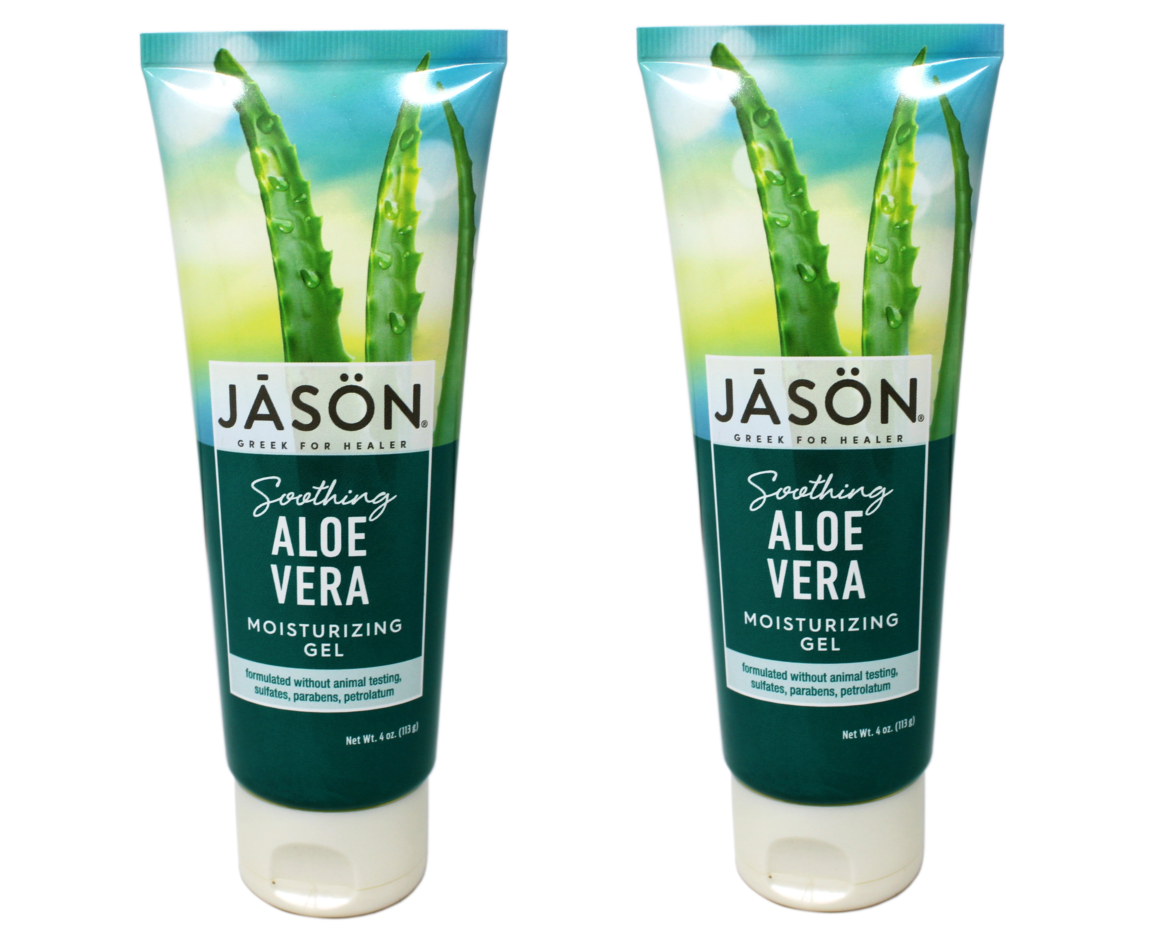 3 Pack - Jason Pure Natural Moisturizing Gel, Soothing Aloe Vera, 4 Ounce
