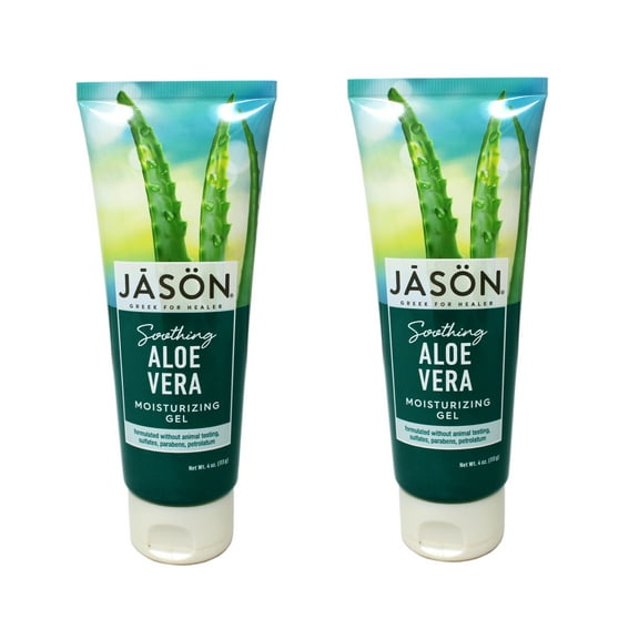 2 Pack - Jason Pure Natural Moisturizing Gel, Soothing Aloe Vera, 4 Ounce