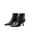 BLACK, variant on Women's Pointed Toe Ankle Boots High Heel Booties Fashion Zipper Dress Boots