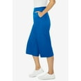 thumbnail image 3 of Woman Within Plus Size Petite Elastic-Waist Pull-On Knit Pocket Capri Pants, 3 of 6