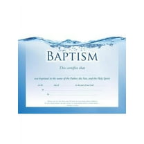Certificate-Baptism (1 Peter 1:3) (Foil Embossed Premium Stock) (Pack Of 6)