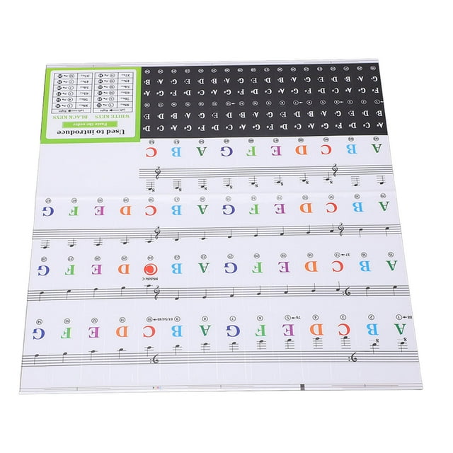 Autocollant Clavier de Piano, Autocollant Piano Électronique Jeu Plus Facile Application Grand Application Simple pour Pratique
