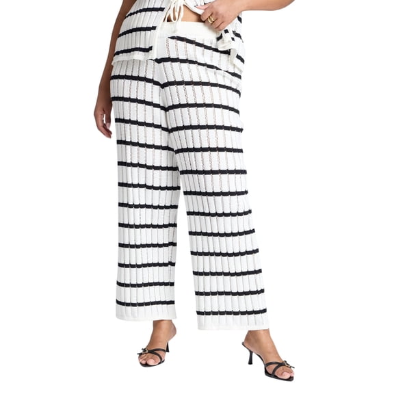 ELOQUII Women's Plus Size Sweater Pull On Pant