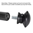 thumbnail image 5 of Uxcell Curtain Rod Finials Plastic 1/4-20 UNC Thread Dia 1.38 inch x 1.22 inch Black 6Pack, 5 of 6