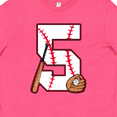 thumbnail image 4 of Inktastic Baseball Fifth Birthday Five Years Old Youth T-Shirt, 4 of 5