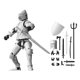 thumbnail image 1 of Titan 13 Action Figure,Stikbot Toys with Weapon Accessories, T13 Action Figure Robot,Multi-Jointed Movable Stick Bots Articulated Robot Dummy, Toys Not To Be Missed By Enthusiasts (White), 1 of 7