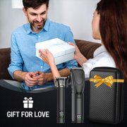 Hair Clippers & Beard Trimmer for Men, Cordless Rechargeable Haircut Clipper Kit with Adjustable Blade and LED Display