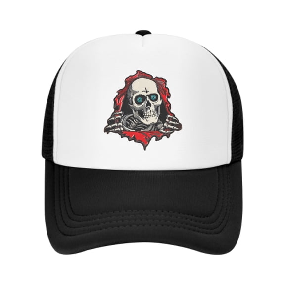 Skull Unisex Trucker Hats for Men Women Adjustable Casual Baseball Caps for Outdoor Activities Dad Cap