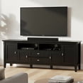 thumbnail image 2 of Warm Shaker Wood 72" Transitional TV Media Stand in Black For TVs up to 80", 2 of 11