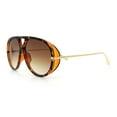 thumbnail image 6 of Iconic 80s Oversized Round Racer Metal Arm Plastic Sunglasses Tortoise - Brown, 6 of 8