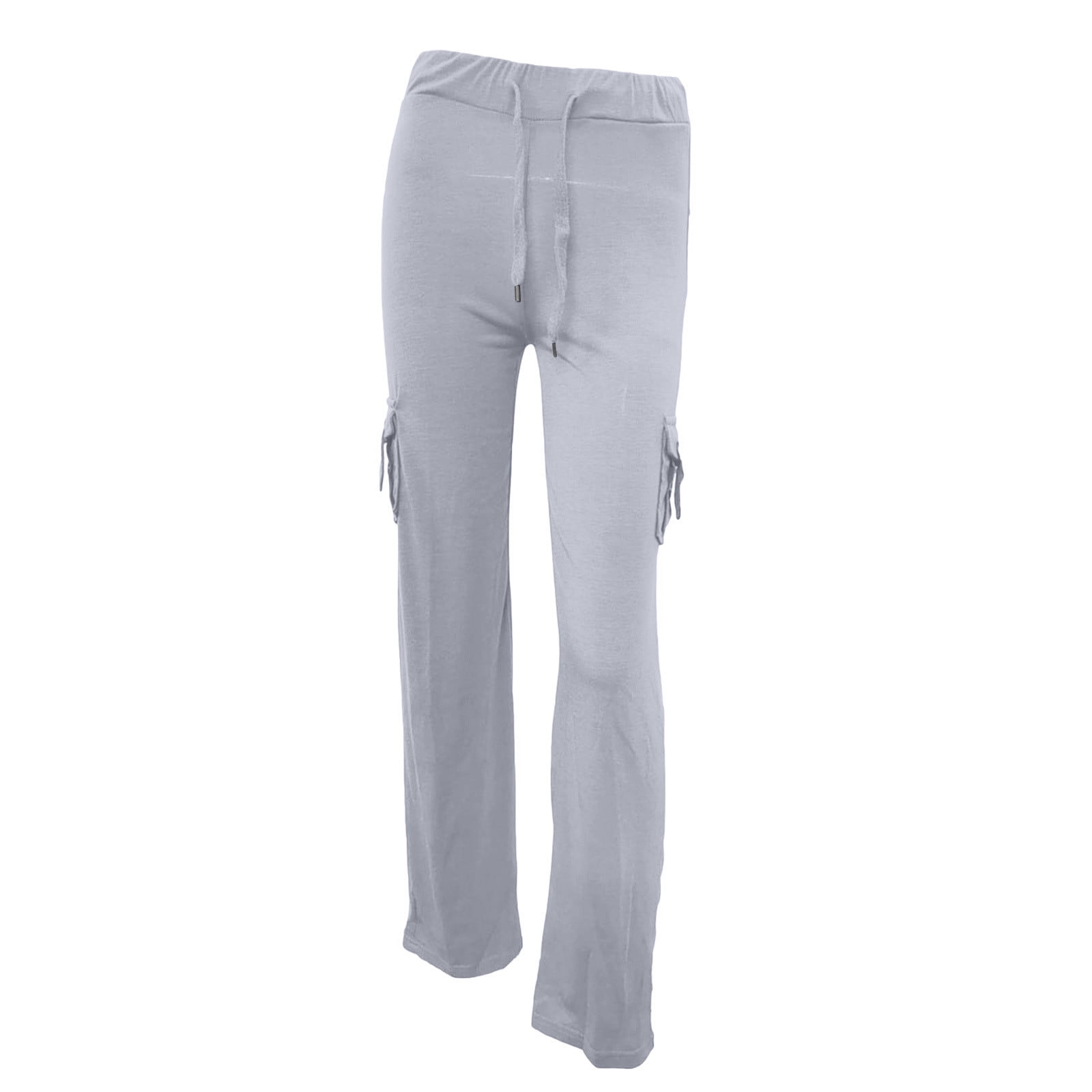 CFLVAEK Cargo Pants Women Tall with 1 Paper Bag Long Wide Leg Mid Rise Joggers Stretchy Plain Hiking Trousers Casual Long Length Gym Yoga Pants with Drawstring
