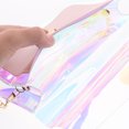 thumbnail image 2 of Masteelf 2pcs Women Transparent Handbag Colorful Chain Bags Rainbow Purses Clear Bag (Pink), 2 of 8