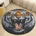 thumbnail image 4 of Tiger Animal Graffiti Round Rugs -Washable Non-Slip Small Round Area Rug Throw Soft Circle Rugs for Bedroom, Modern Print Indoor Carpet for Entryway Sofa Living Room, 4 of 6