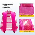 thumbnail image 4 of Mochila Vorspack de PVC transparente, resistente, rosa, 4 of 6