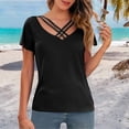 thumbnail image 2 of ZJXFGS Women'S Workout Tops Criss Cross Top for Women Gym Tops for Women Tops for Women Trendy Black 2XL, 2 of 9